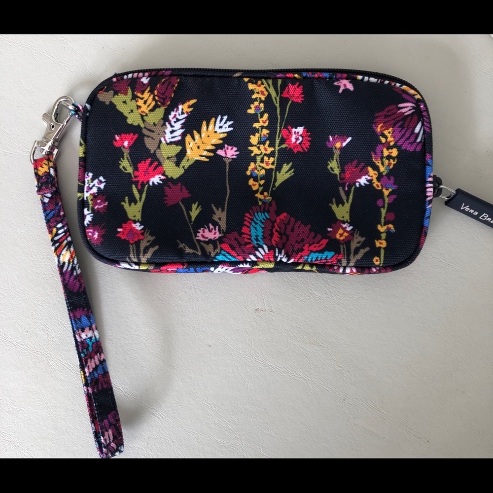 Vera Bradley Wristlet Black Floral